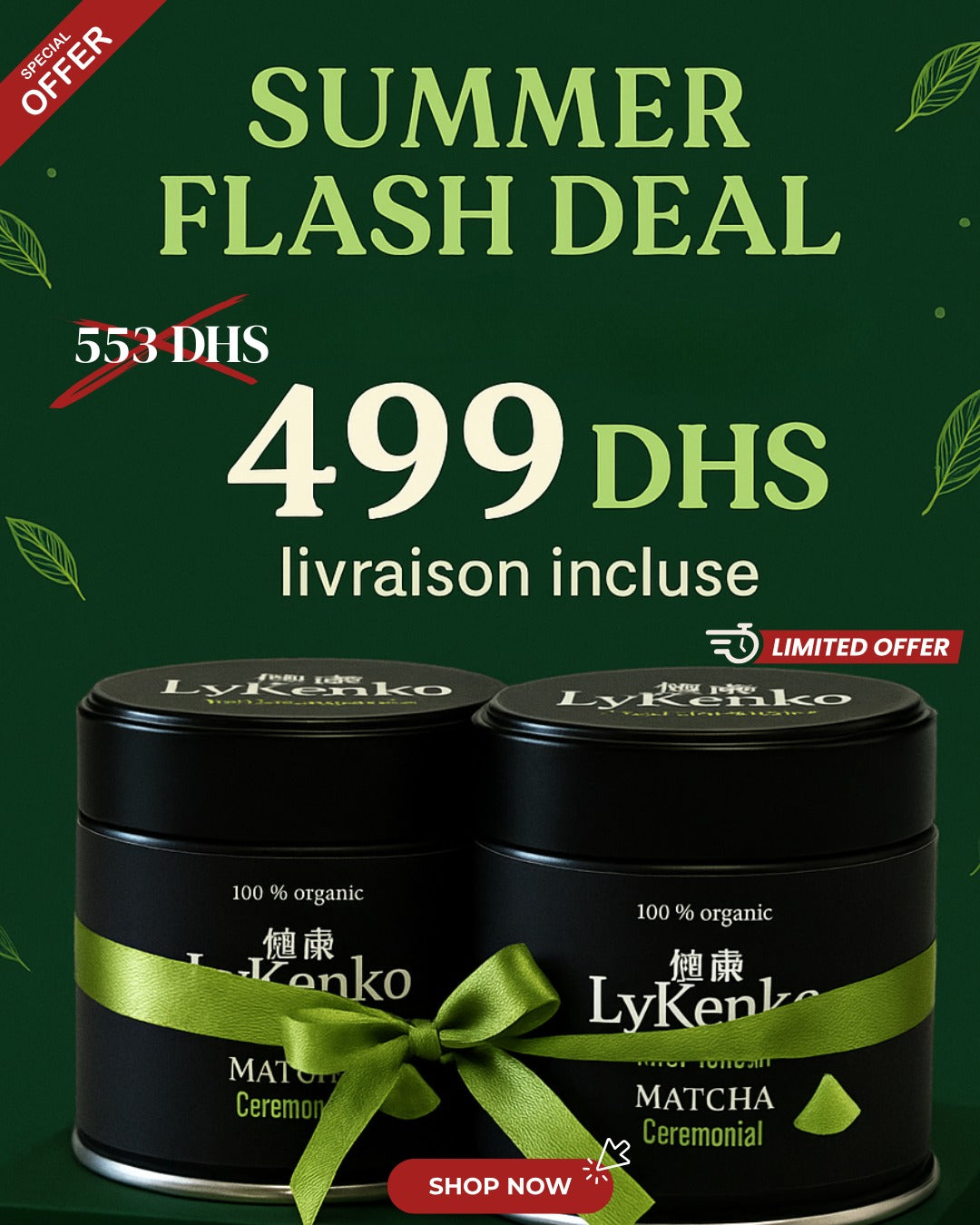 🔥 OFFRE LIMITÉE - SUMMER FLASH DEAL 🔥